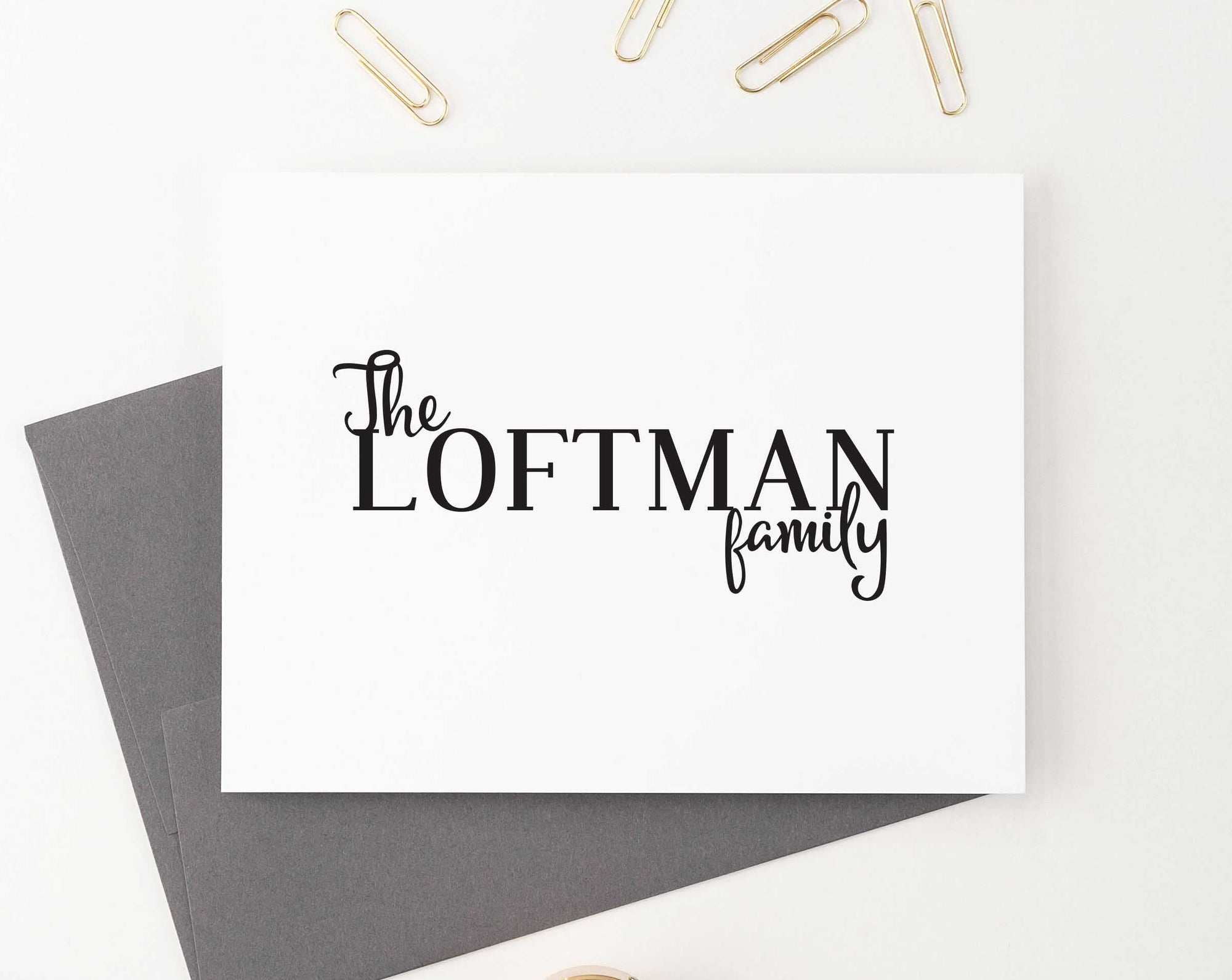 Personalized Simple Folded Couples Stationery