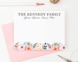 FS008 personalized floral engagement thank you cards florals flowers family couples