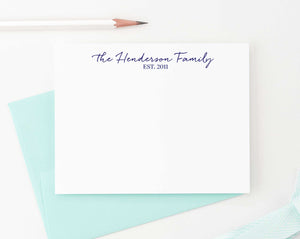 FS009 year established family stationery personalized couples gift anniversary engagement