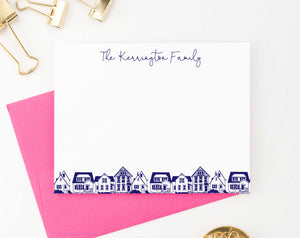 FS011 houses bottom border family thank you notes couples personalized stationary