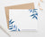 FS020 blue greenery branches thank you cards for family wedding stationary 1