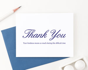 FTY017 simple folded thank you cards for funeral memorial sympathy classy