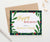 HGC004 holly border christmas greeting cards personalized green gold red 2
