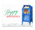 HGC008 Mail Carrier Thank You Postcard with Blue Drop Box man lady usps holiday