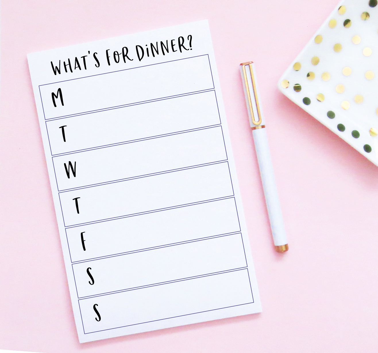 HNP005 Whats for Dinner Kitchen Notepad for moms menu meals