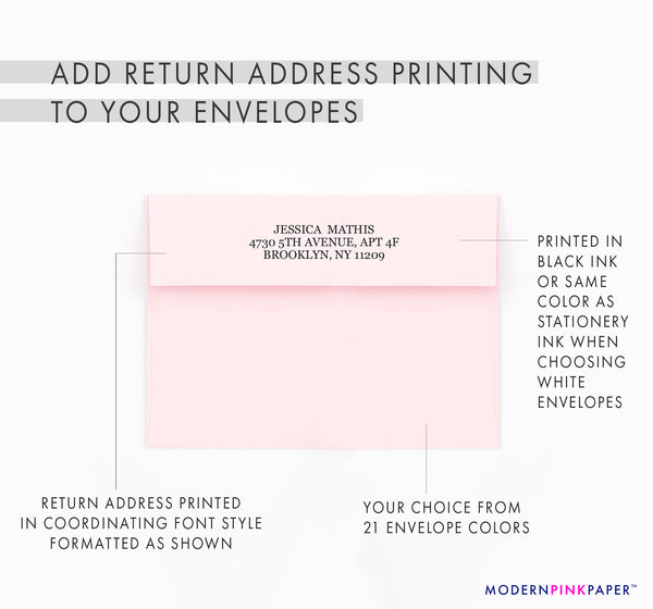 Personalized From The Desk of Name and Initial Note Cards Set - Modern ...