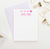 KS008 personalized hearts kid stationary note cards set heart cute simple 1