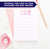 KS008 personalized hearts kid stationary note cards set heart cute simple lined
