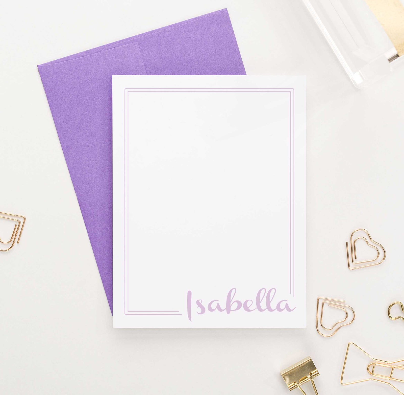 KS014 simple name and border stationary personalized for kids simple 2