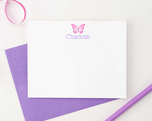 KS025 personalized butterfly kid stationery set girls insect butterflies
