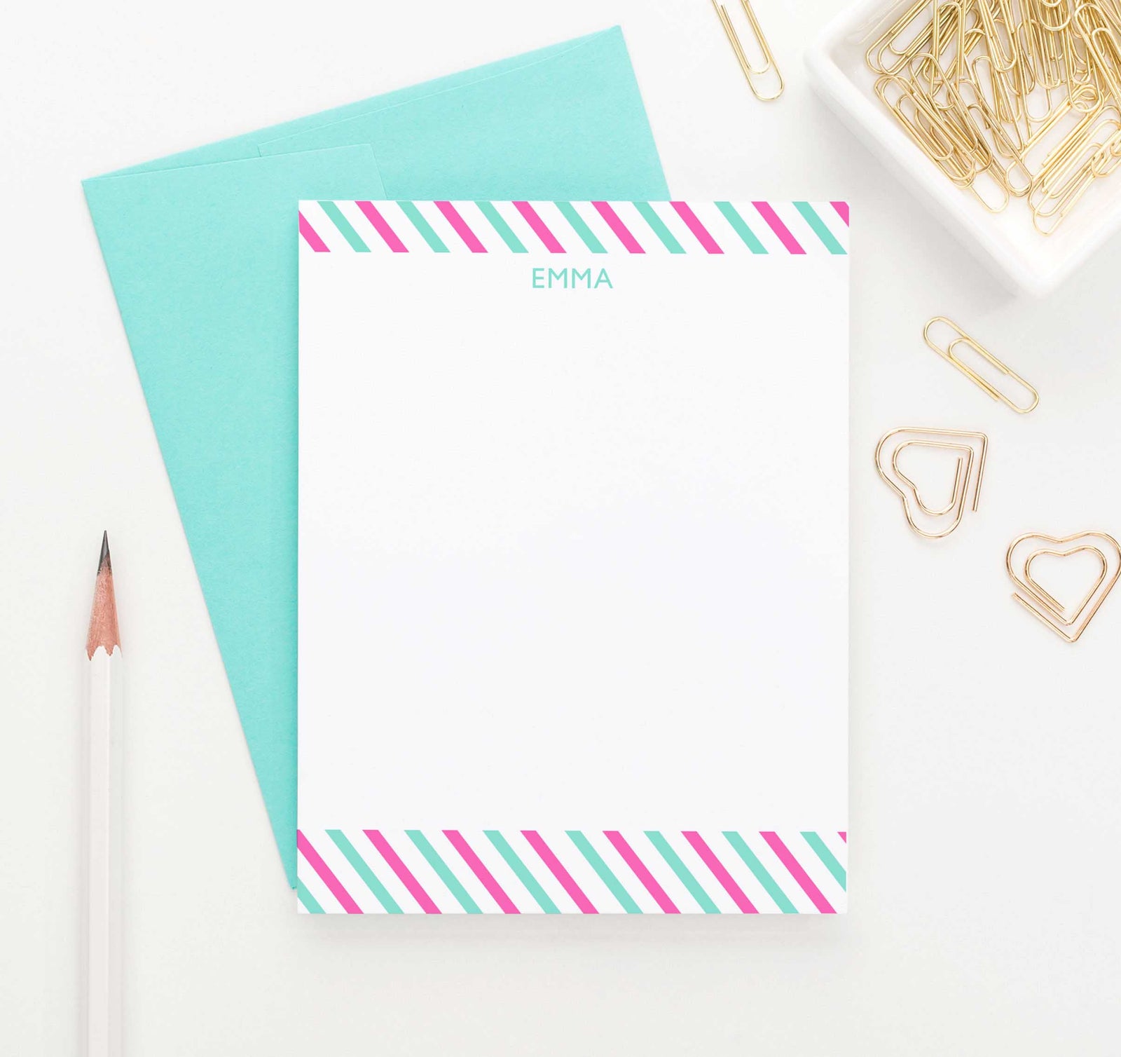 KS040 striped kid stationary personalized kids stripes