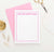 KS046 simple block font kids stationary personalized notecards girls boys simple flat