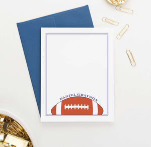 KS049 personalized football thank you cards for boys girls sports sport athletic vertical 1
