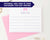 KS058 personalized cute bow note cards for girls kids bows cute simple stationery flat lined