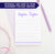 KS063 personalized modern stationery for kid with bottom line simple heart and name lined