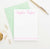 KS063 personalized modern stationery for kid with bottom line simple heart and name