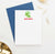 KS084 green dinosaur personal stationery note cards set personalized dino dinosaurs kids fun