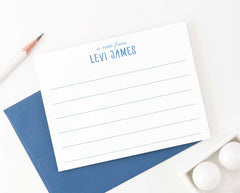 KS089 personalized a note from kid stationery set lined kids boys girl line lines simple