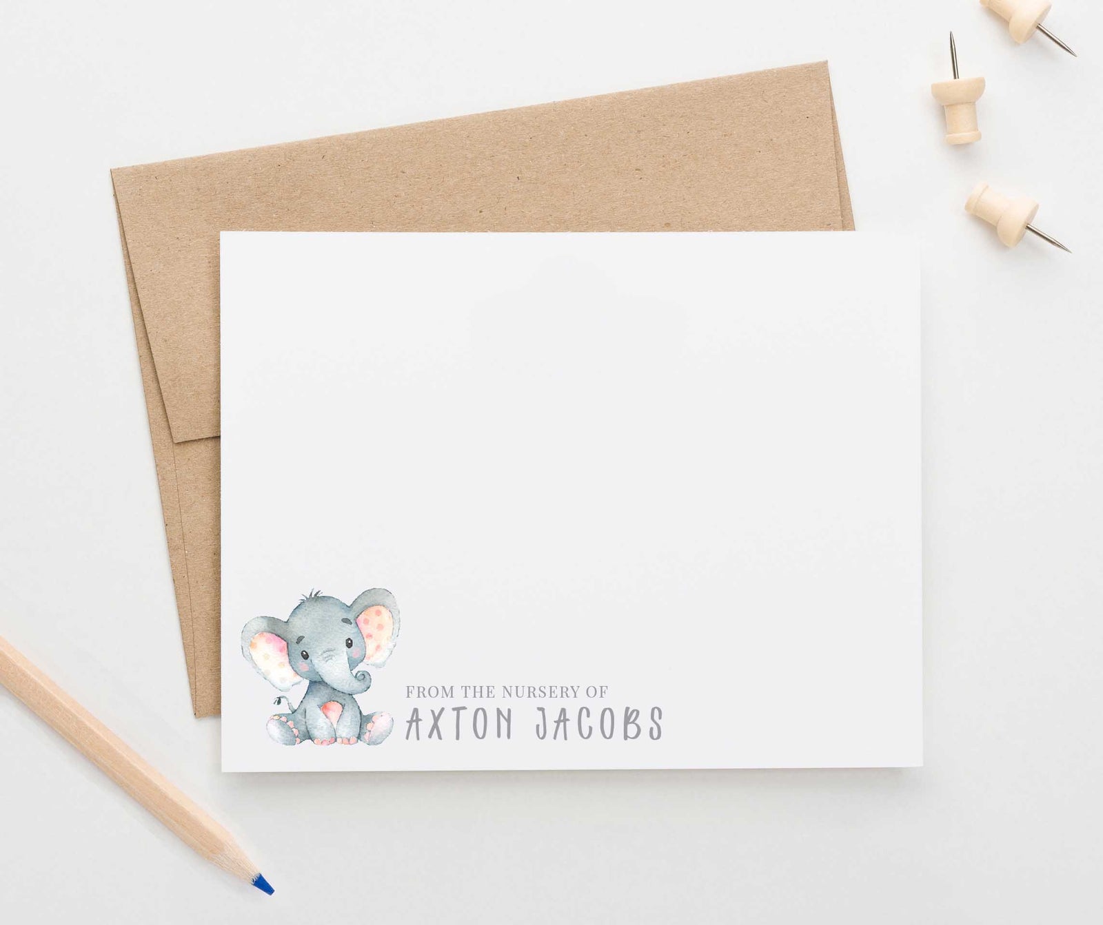 KS098 from the nursery of elephant stationery set for boys and girls kids animal elephants safari 1