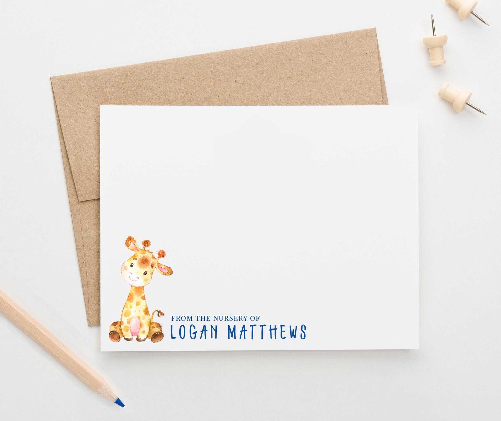 KS099 from the nursery of giraffe stationary set for boys and girls kids giraffes safari animal 1