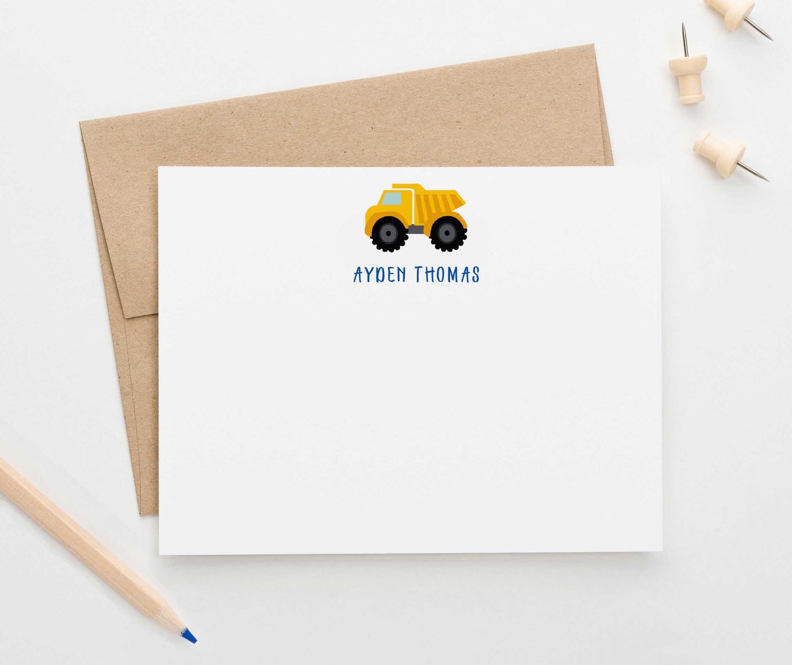 KS106 personalized dump truck kids stationery set kids big truck construction