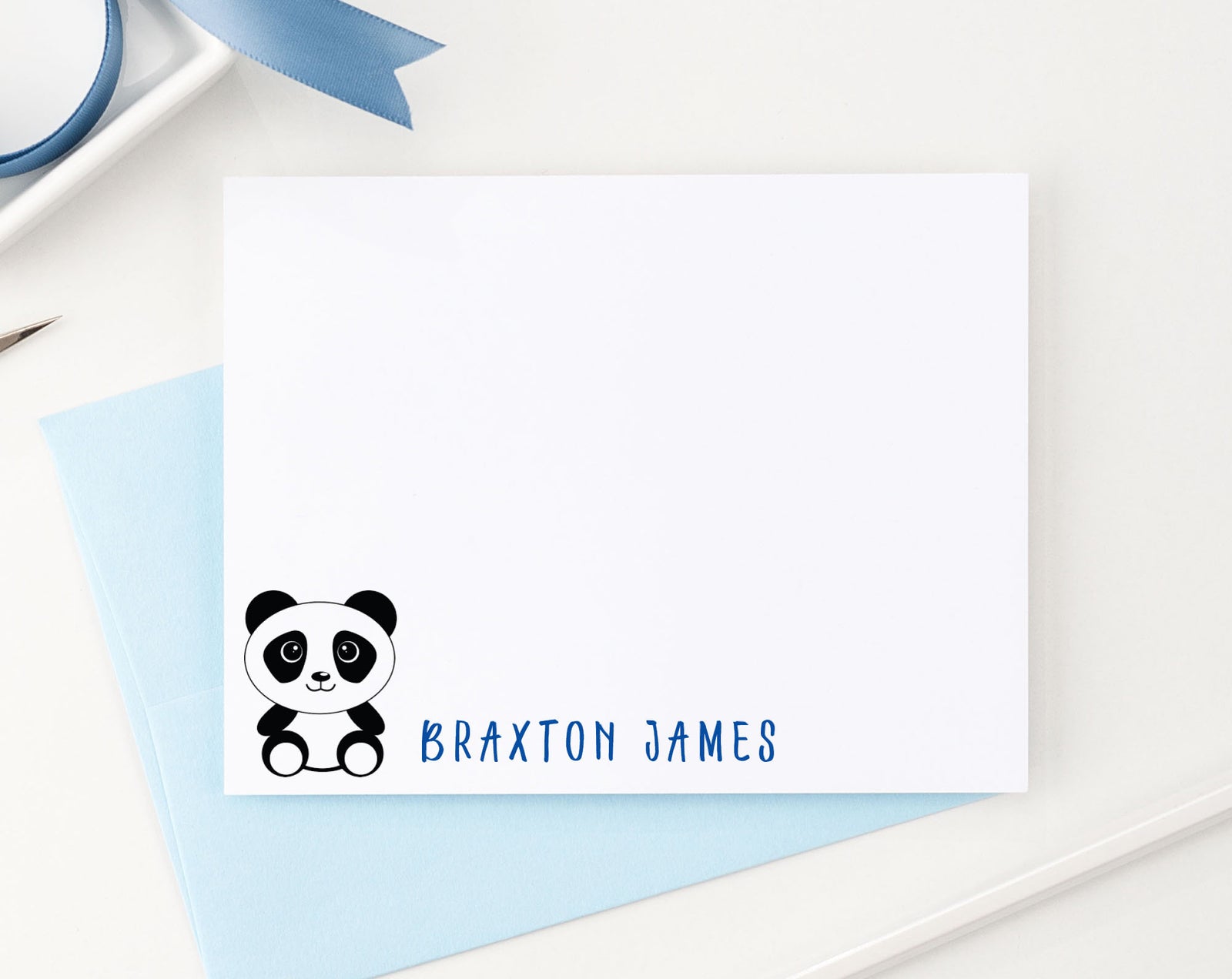 KS110 personalized panda stationery set for boys and girls kids pandas cute simple note cards animal 1