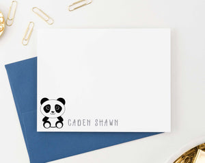 KS110 personalized panda stationery set for boys and girls kids pandas cute simple note cards animal 