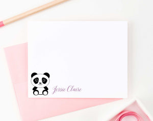 KS111 personalized cute panda stationery set for girls and boys kids notecard simple pandas animal 1