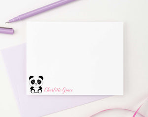 KS111 personalized cute panda stationery set for girls and boys kids notecard simple pandas animal