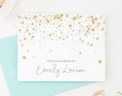 KS118 personalized folded gold stars stationery for kids star cute from the nursery of