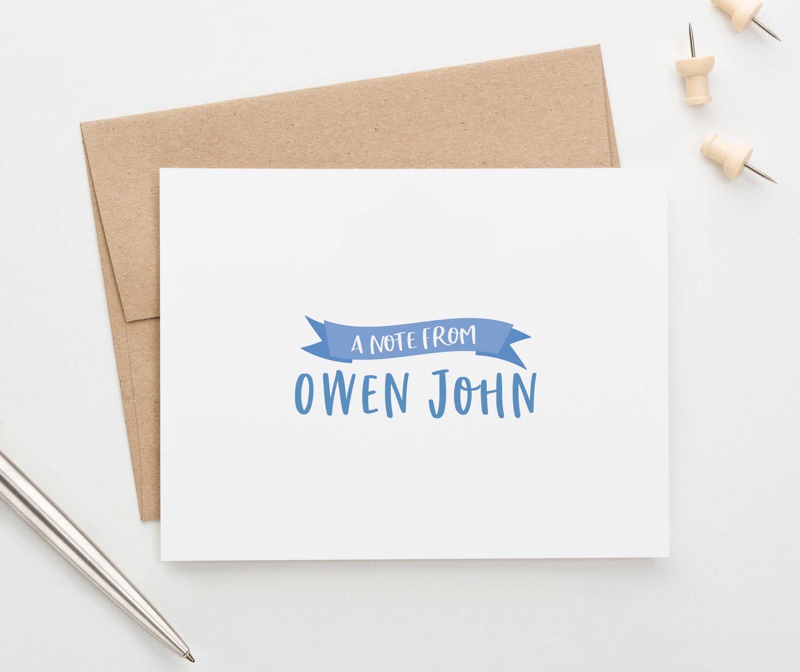 KS147 personalized a note from stationery gift sets kids girls boys a note from folded simple cute banner 1