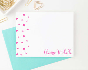 KS149 personalized name and heart stationery set for girls girl kids elegant cute 2