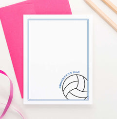 KS154 personalized volleyball stationery set for girls and boys kids sports sport sporty border 1