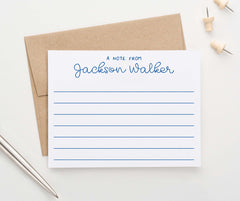 KS162 simple a note from lined kids stationary personalized script block font
