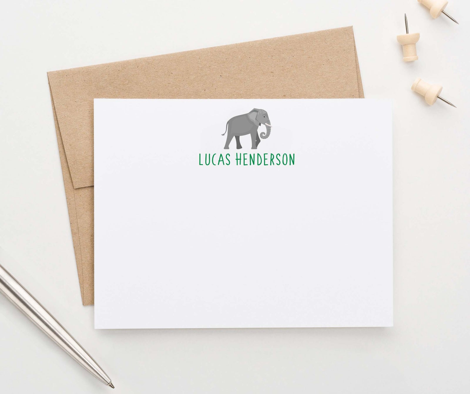 KS167 elephant personal simple stationery for kids animal zoo