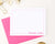 KS174 simple corner script with polka dot border personal stationery for girls modern