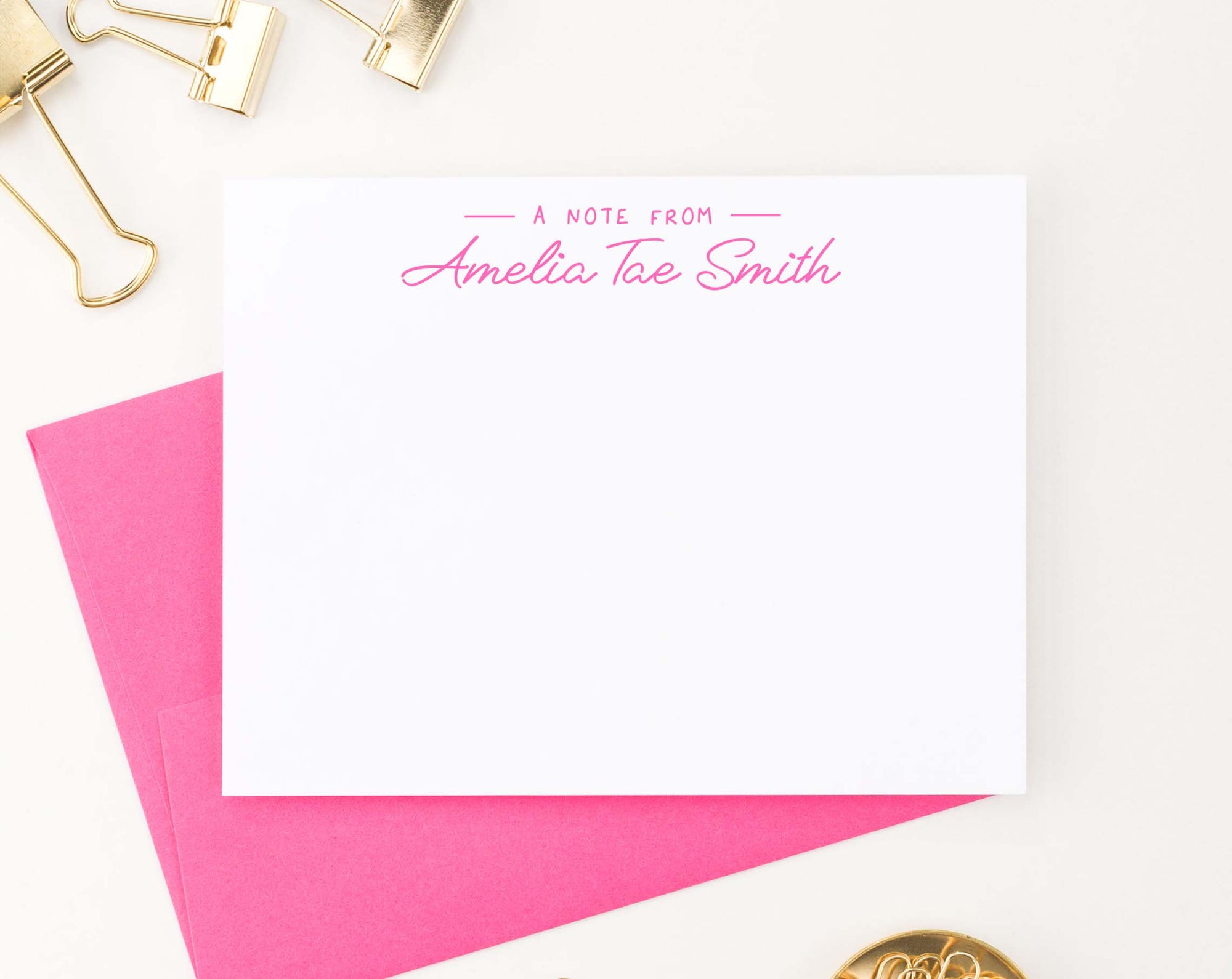 KS176 a note from personalized modern kids stationery script font simple