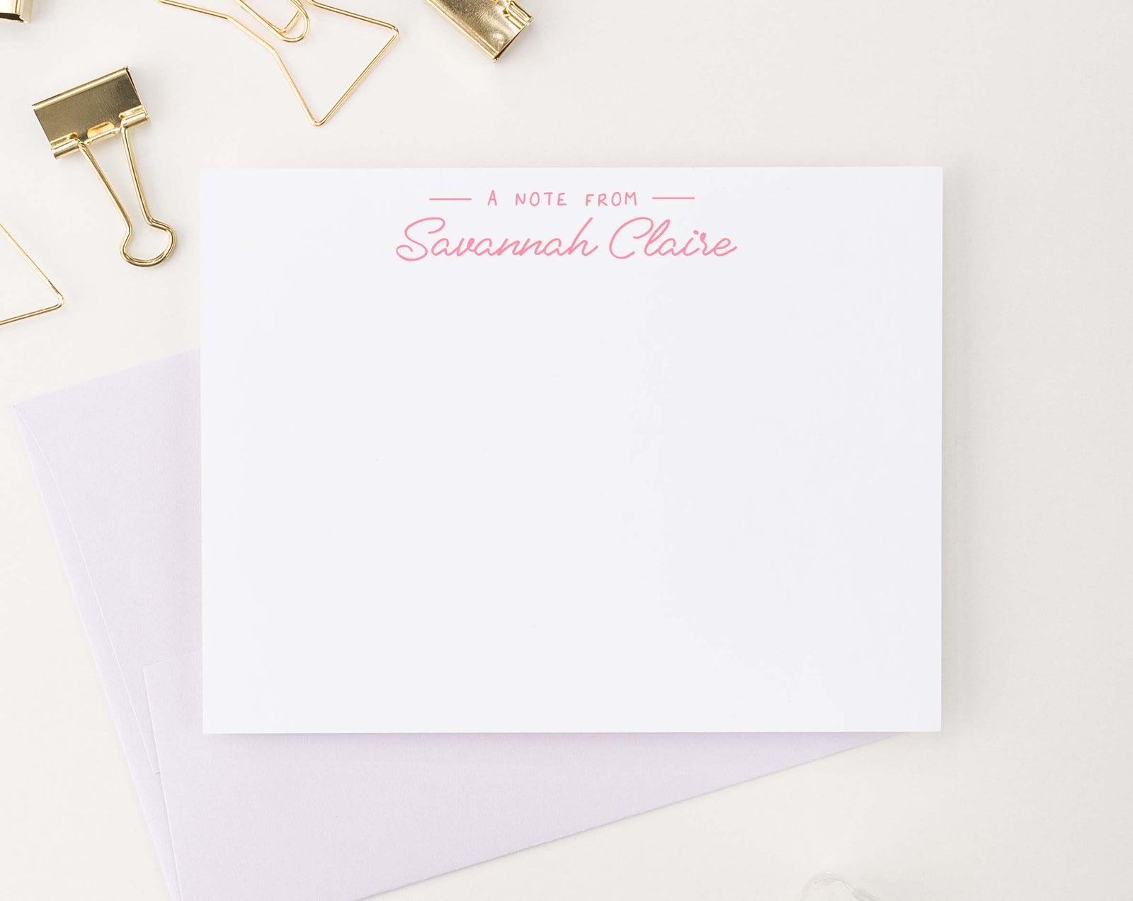 KS176 a note from personalized modern kids stationery script font simple