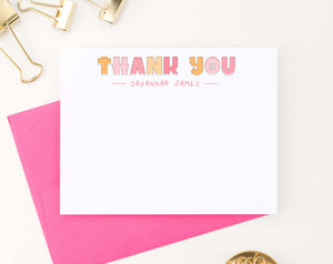 KS178 girls thank you stationary personalized kids simple cute 1st photo
