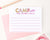 KS182 cute personalized lined camp notes for girls pink simple