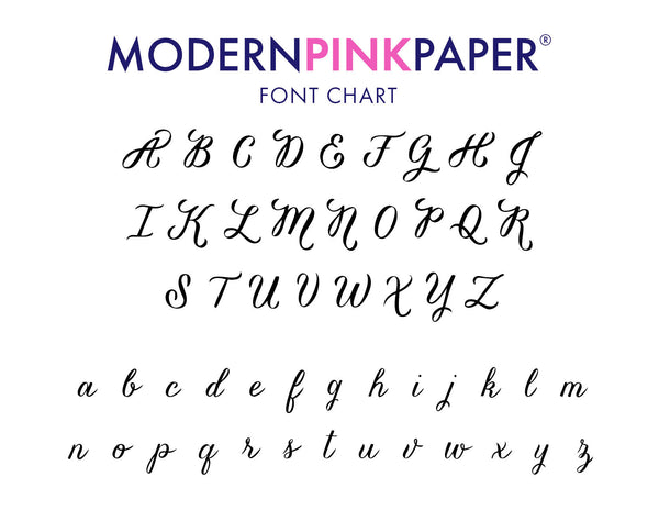 Simple Border Monogramed Stationery Set for Men and Women - Modern Pink  Paper