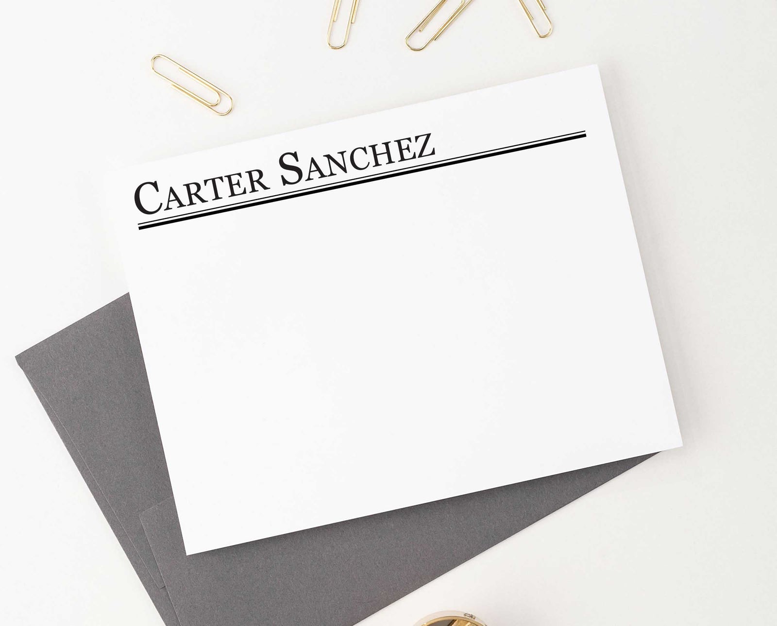 ML001 classic block font personal stationery for men and women professional business classic