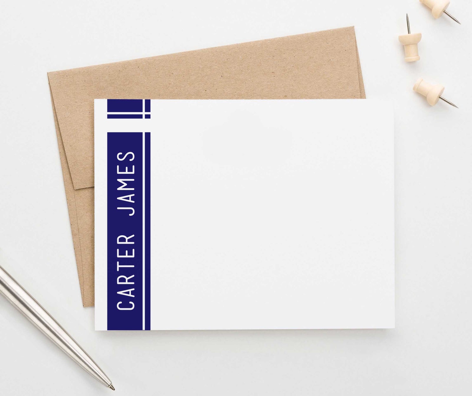 ML003 name and banner personal stationery for women and men personalized professional classic 1