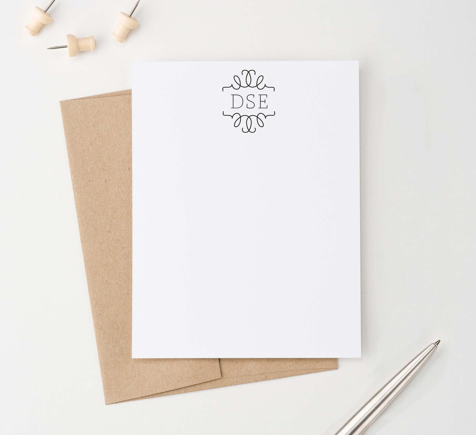 Personalized Modern Monogrammed Stationary for Women