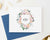MS028 personalized elegant floral monogrammed stationary for women folded notecards 3 letter 1
