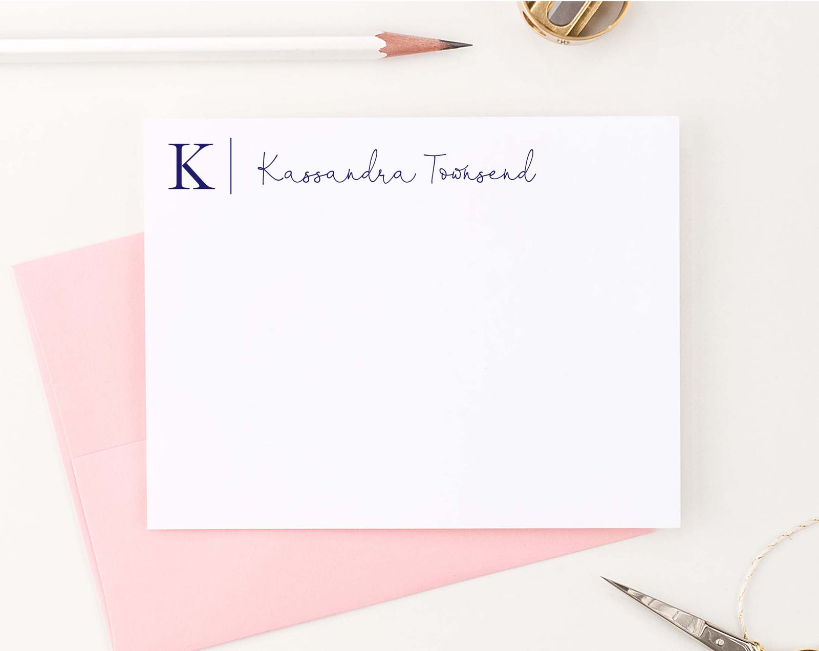 Personalized Monogram stationery set - Personalized stationery set for  women - Office Stationery - equestrian monogram stationery