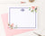 MS055 personalized corner floral script monogrammed notecards with border elegant professional 2