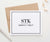 MS060 personalized folded 3 letter monogrammed stationery with border classic professional business
