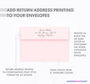 Personalized Corner Script Personal Stationery for Women