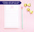NP006 personalized kids notepad with cat and border block font lined